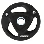 FitNord Vektskive 10 kg, Tri-Grip Black 1