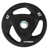 FitNord Vektskive 20 kg, Tri-Grip Black 1