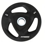FitNord Vektskive 5 kg, Tri-Grip Black 1