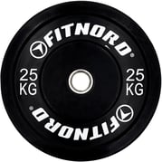 FitNord Vektskive Bumper Black 25 kg 1
