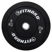 FitNord Bumper Black Vektskive 5 kg 1