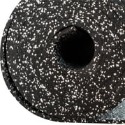 FitNord Gummimatte svart 8 mm (10 m rull) med hvite prikker 1
