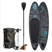 FitNord Aqua Lite SUP-brettsett, G2 Åbo (svart-turkis), med aluminiumsåre