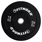 FitNord Bumper Black Vektskive 15 kg