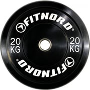 FitNord Vektskive Bumper Black 20 kg