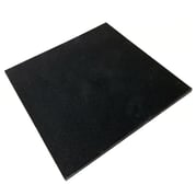 FitNord Gummiplate 1m x 1m x 15mm, svart