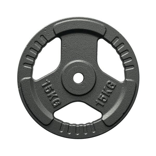 FitNord Vektplate med grep 30 mm, støpejern 15 kg 1