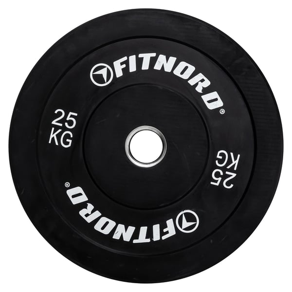 FitNord Bumper Black Vektskive 25 kg 1