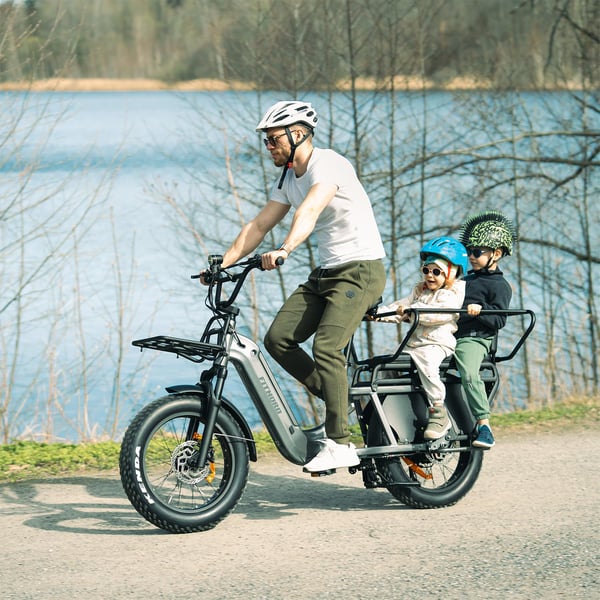 FitNord Cargo 350 Longtail Elsykkel, grå 6