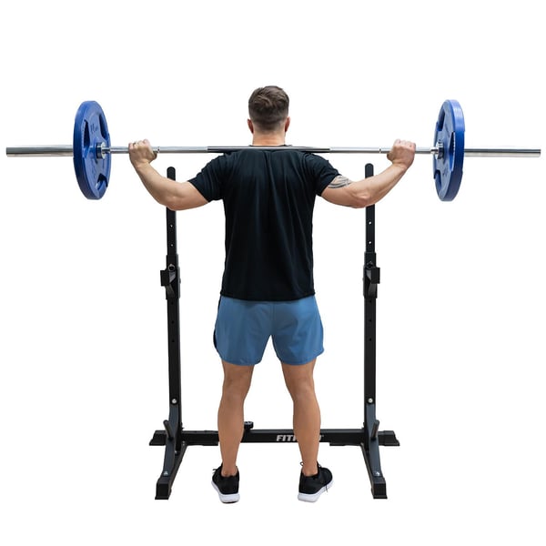 FitNord benkpress- og knebøy-stativ med justerbar bredde 9