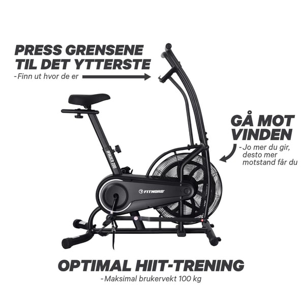 FitNord Invader 200 Airbike Luftmotstandssykkel 8