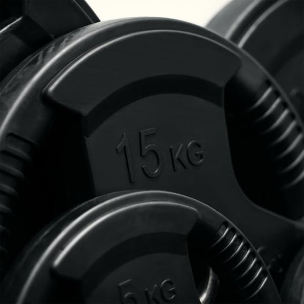 Vektskive 15 kg, FitNord Tri-Grip Svart G2