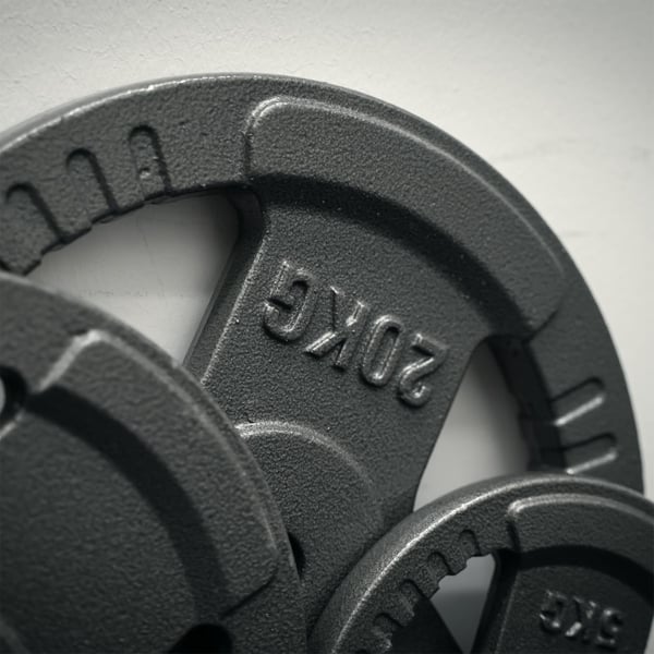 FitNord Vektskive med grep 30 mm, Støpejern 20 kg