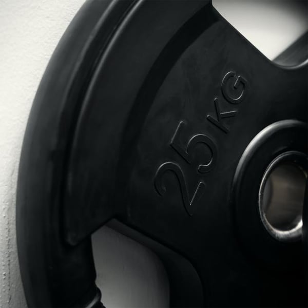 Vektskive 25 kg, FitNord Tri-Grip Svart G2