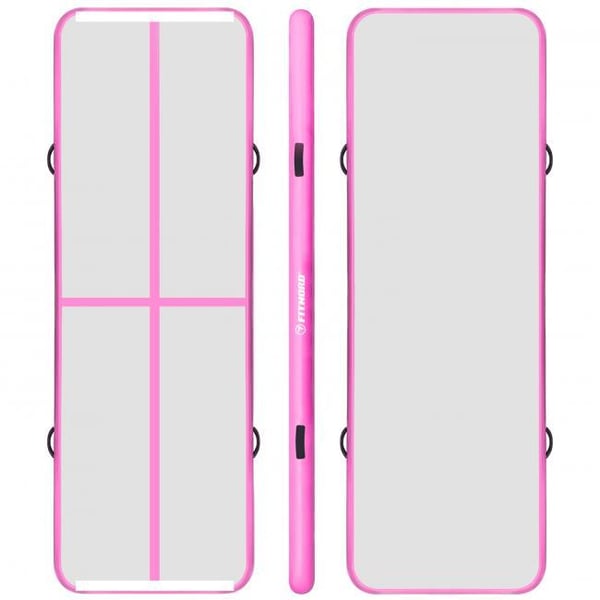 FitNord Airtrack Luftakrobatikkbane 3 x 1 meter, rosa