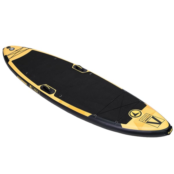 FitNord Aqua Leaf 340 G2 SUP-brettsett, Nordkapp (svart-gul), med karbonfiberåre