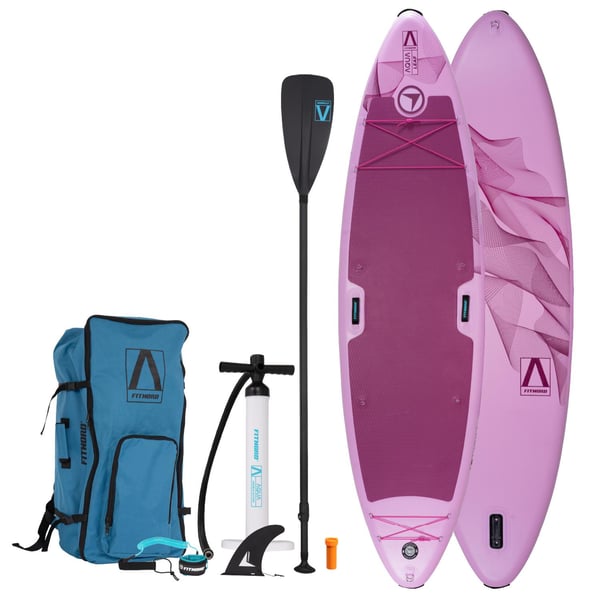 FitNord Aqua Leaf 340 SUP-brettsett, rosa G2