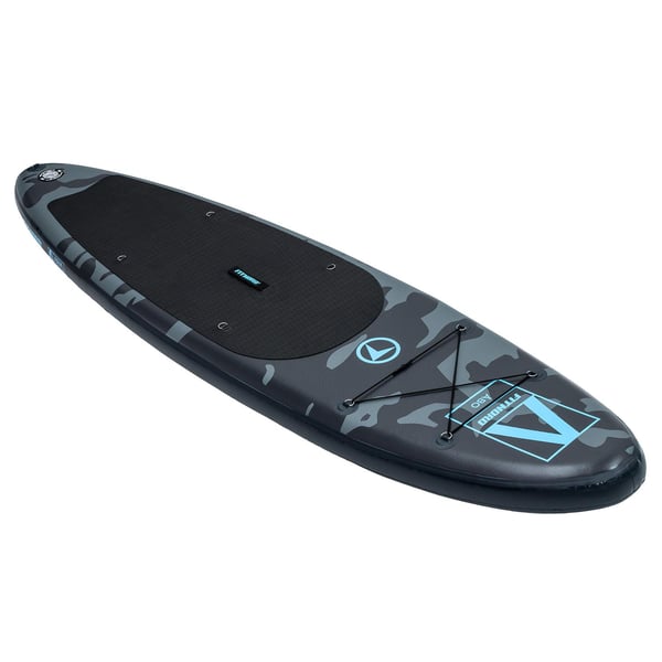 FitNord Aqua Lite SUP-brettsett, G2 Åbo (svart-turkis), med aluminiumsåre