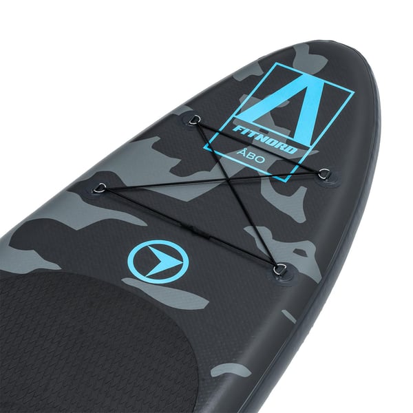 FitNord Aqua Lite SUP-brettsett, G2 Åbo (svart-turkis), med aluminiumsåre