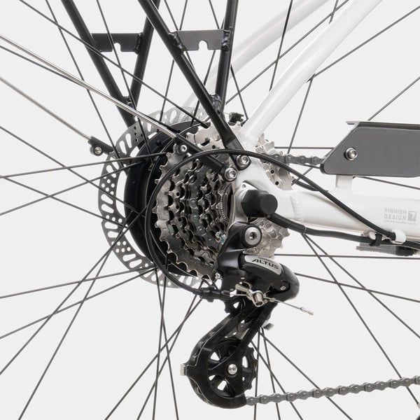 FitNord Ava 200 Elsykkel 2024, hvit (540 Wh batteri/35 Nm)