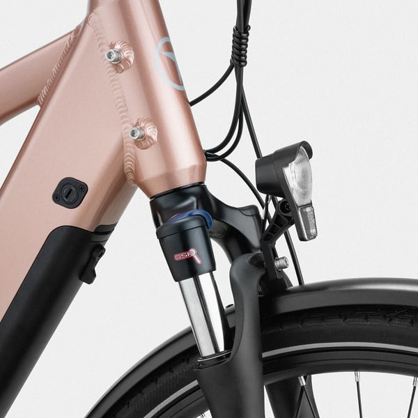 FitNord Ava 500 Elsykkel 2024, gull (612 Wh batteri/80 Nm)