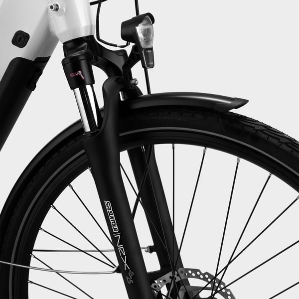 FitNord Ava 500 Elsykkel 2024, hvit (612 Wh batteri/80 Nm)
