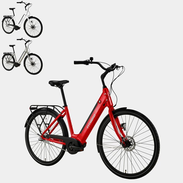 FitNord Classic 300 Elsykkel 2024, rød (504 Wh batteri/60 Nm)