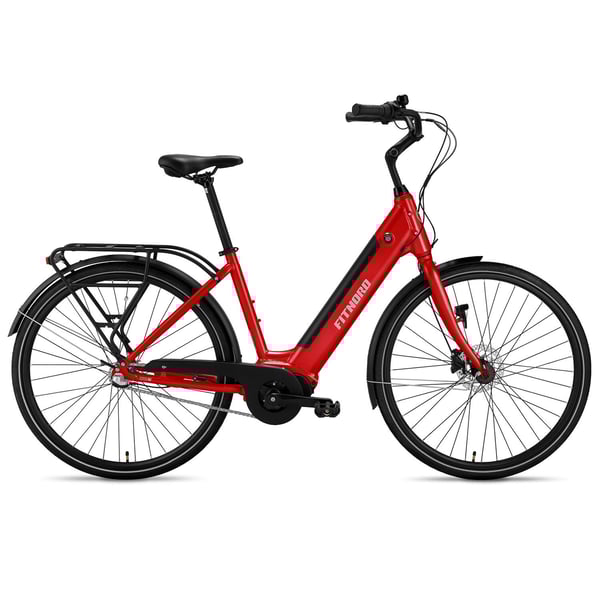 FitNord Classic 300 Elsykkel 2024, rød (504 Wh batteri/60 Nm)