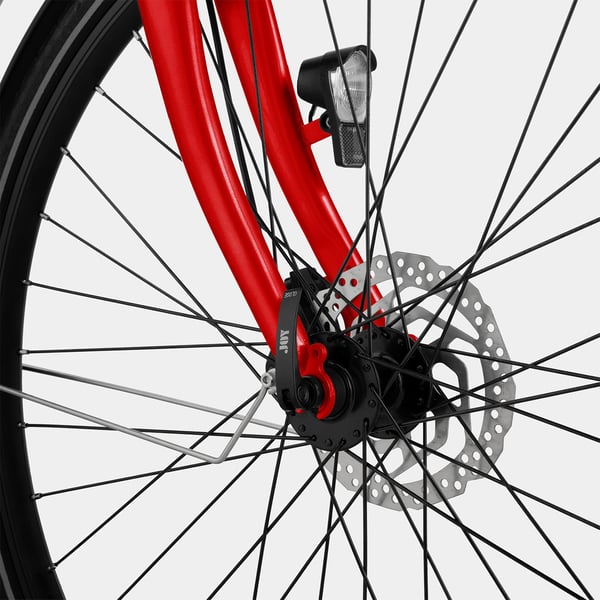 FitNord Classic 300 Elsykkel 2024, rød (504 Wh batteri/60 Nm)