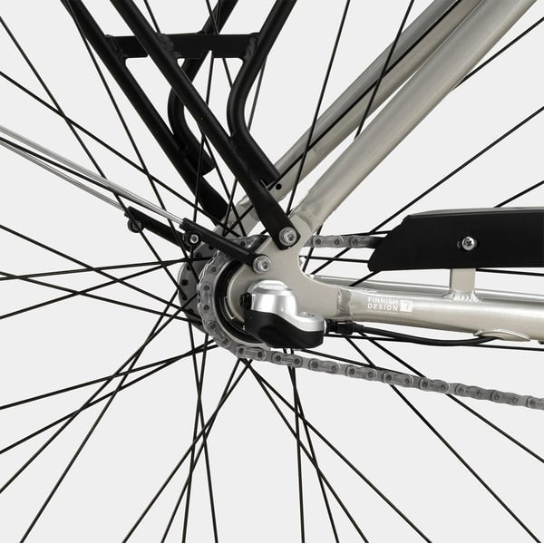 FitNord Classic 300 Elsykkel 2024, sølv (504 Wh batteri/60 Nm)