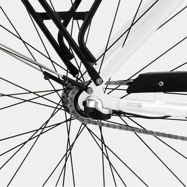 FitNord Classic 300 Elsykkel 2024, hvit (504 Wh batteri/60 Nm)