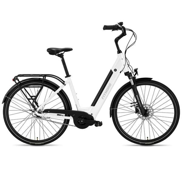 FitNord Classic 500 Elsykkel 2024, hvit (630 Wh batteri/80 Nm)