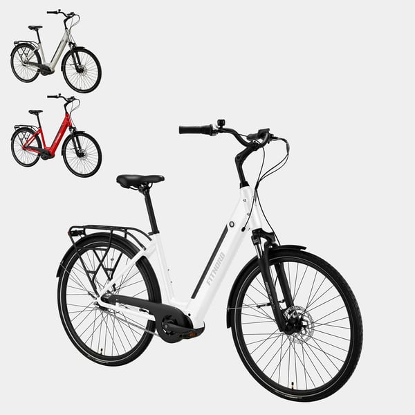 FitNord Classic 500 Elsykkel 2024, hvit (630 Wh batteri/80 Nm)