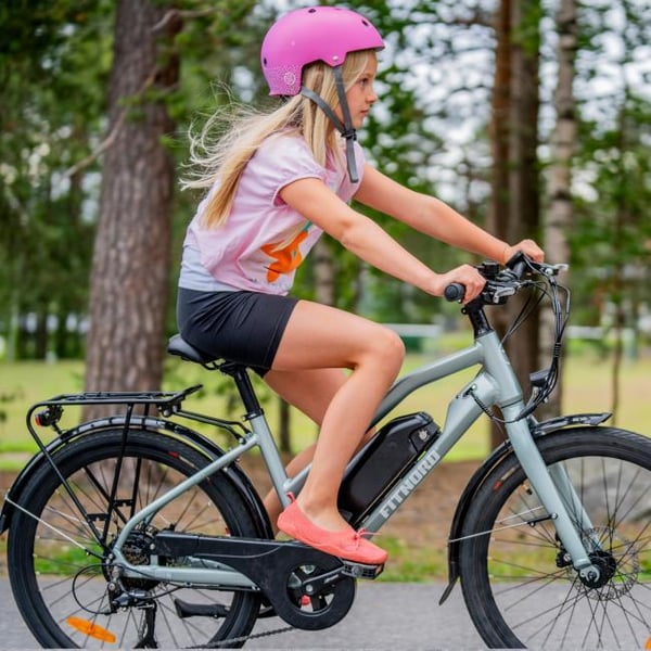 FitNord Ava Jr Elsykkel, hvit (360 Wh batteri)