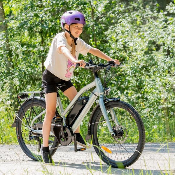 FitNord Ava Jr Elsykkel, hvit (360 Wh batteri)