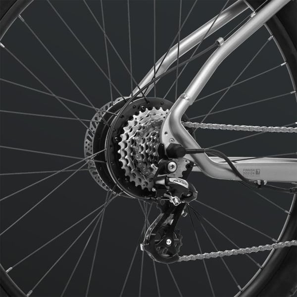 FitNord Ranger 200 El-terrengsykkel 2024, sølv (540 Wh batteri/45 Nm)