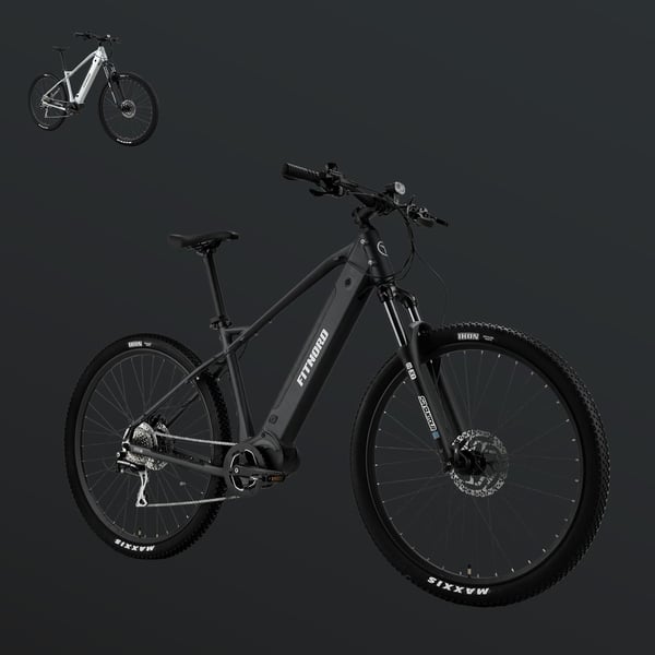 FitNord Ranger 500 Terrengelsykkel 2024, svart (612 Wh batteri/80 Nm)