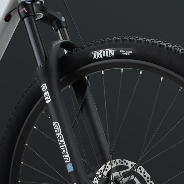 FitNord Ranger 500 Terrengelsykkel 2024, sølv (612Wh batteri/80 Nm)
