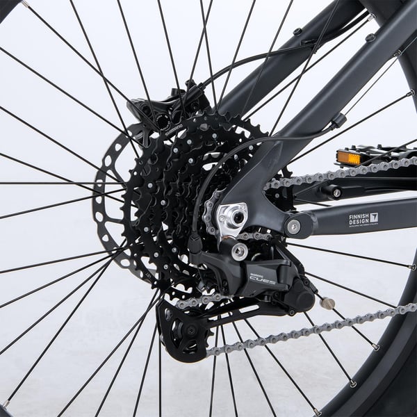 FitNord Ranger 700FS Terrengelsykkel 2025, svart