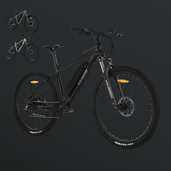 FitNord Ranger 200 Terrengelsykkel 2024, svart (540 Wh batteri/45 Nm)