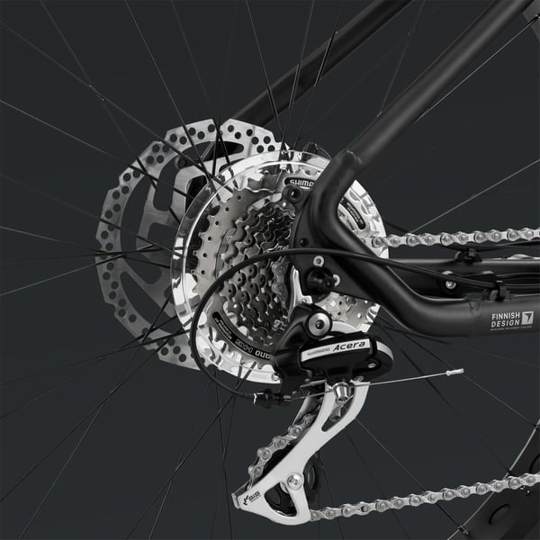 FitNord Rumble 500 Elfatbike 2024, svart (720 Wh batteri/80 Nm)