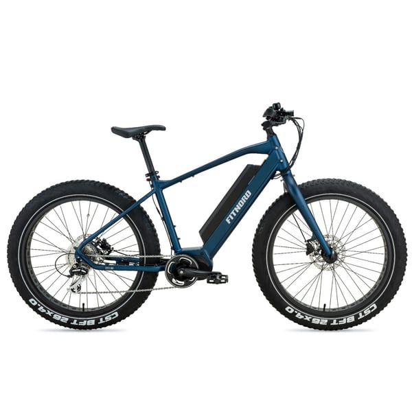 FitNord Rumble 500 Elfatbike 2024, blå (720 Wh batteri/80 Nm)