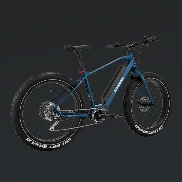 FitNord Rumble 500 Elfatbike 2024, blå (720 Wh batteri/80 Nm)