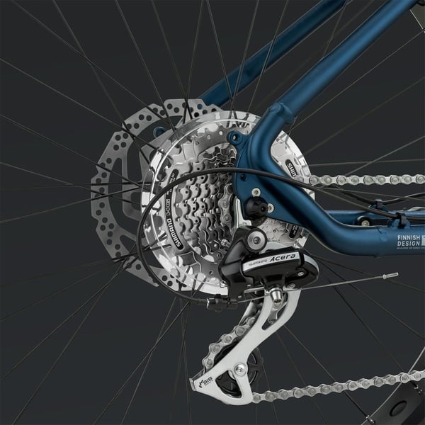 FitNord Rumble 500 Elfatbike 2024, blå (720 Wh batteri/80 Nm)