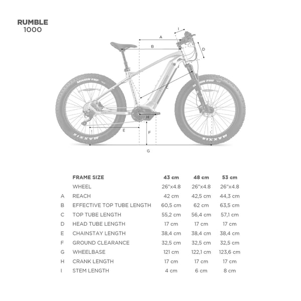 FitNord Rumble 1000 El-fatbike, svart (882 Wh batteri)