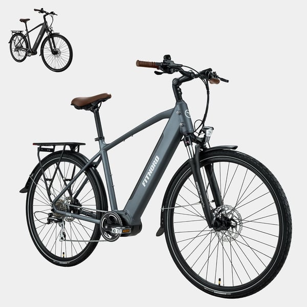 FitNord Venture 500 Elsykkel 2024, grafittgrå (612 Wh/80 Nm)