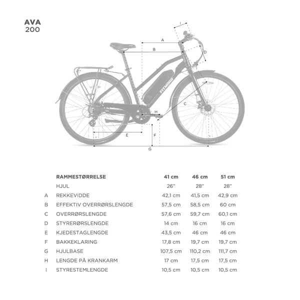 FitNord Ava 200 Elsykkel 2024, hvit (540 Wh batteri/35 Nm)