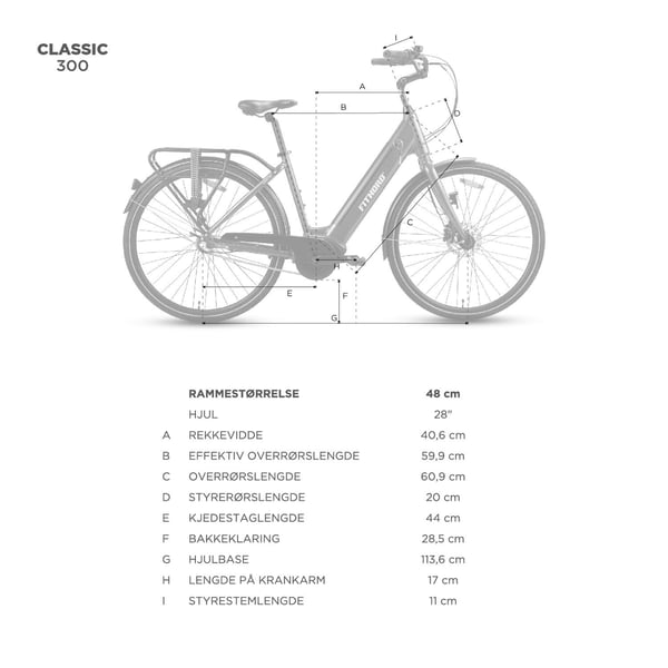 FitNord Classic 300 Elsykkel 2024, rød (504 Wh batteri/60 Nm)