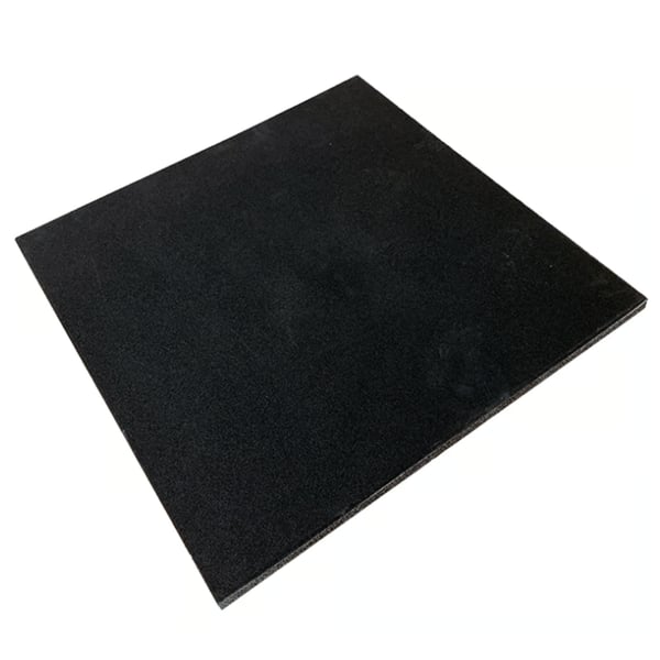 FitNord Gummiplate 1m x 1m x 15mm, svart