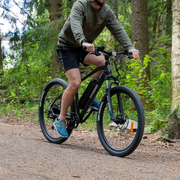 FitNord Ranger 200 Terrengelsykkel 2024, svart (540 Wh batteri/45 Nm)